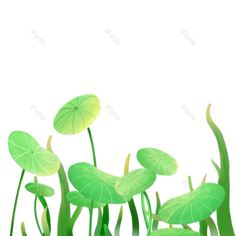 夏至图片,夏天元素,插画PNG,卡通绿色免抠素材